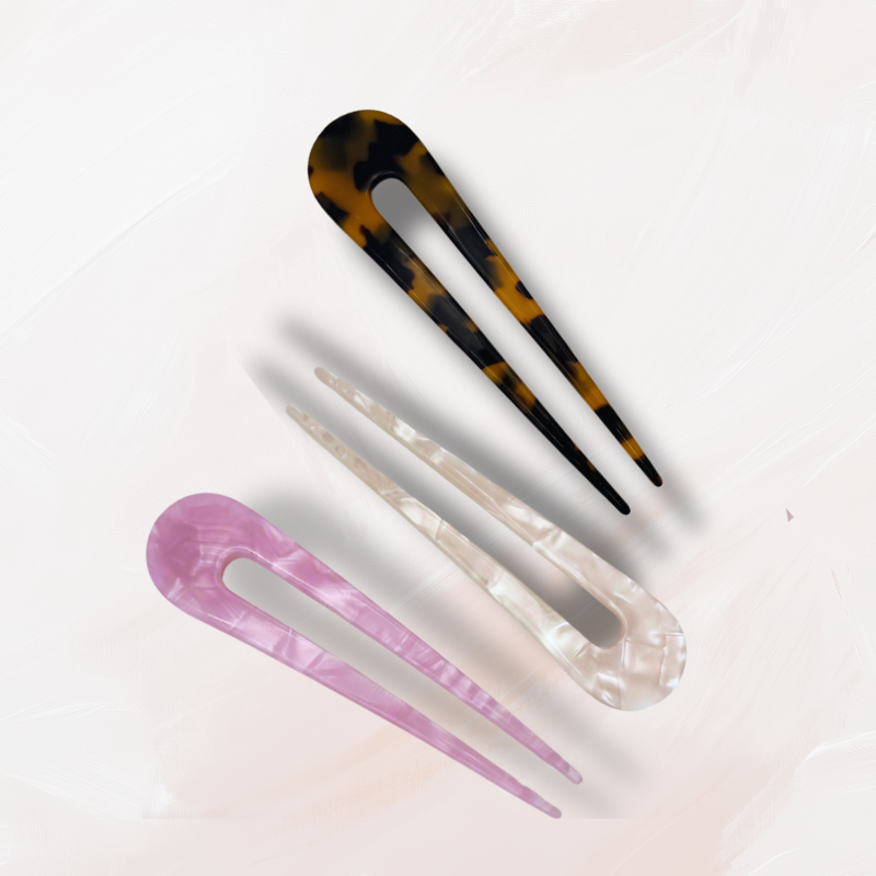 Baede Acetate Hair Pin - 3pk Assorted